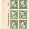 1c green Franklin block of six