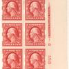 2c carmine Washington block of six
