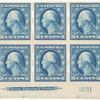 5c blue Washington block of six