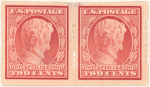 2c carmine Lincoln Centenary of Birth pair