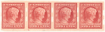 2c carmine Lincoln Centenary of Birth strip of four