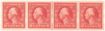 2c carmine Washington strip of four
