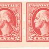 2c carmine rose Washington strip of four