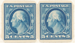 5c blue Washington pair