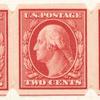 2c carmine Washington strip of four