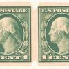 1c green Washington strip of four