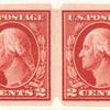2c carmine Washington strip of four