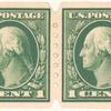 1c green Washington pair