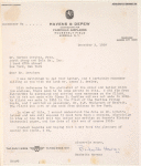 1938 letter confirming 1913 Curtiss Flying Boat Put in Bay to Cleveland flight