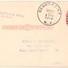1914 Bemus Point, New York hydro-aeroplane flight postal card