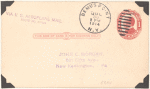 1914 Bemus Point, New York hydro-aeroplane flight postal card