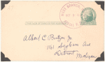 1916 West Branch, Michigan driving park aviation meet postal card