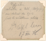 1916 courtesy note from French aviators to Germans