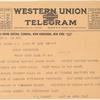 1917 Buffalo, New York to Washington flight for Red Cross fund telegram