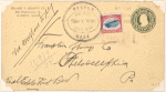 1918 Boston, Massachusetts to New York, New York first flight cover