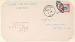 1918 Chicago, Illinois to New York, New York cover
