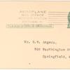 1922 Brattleboro, Vermont aeroplane mail service