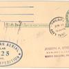 1925 Philadelphia to Boston McMillan Polar Expedition postal card