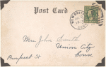 1910 Charles K. Hamilton flight over New Britain, Connecticut postcard