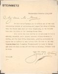 1910 early ship-to-shore attempt - S. S. Pennsylvania, letter