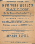 1887 leaflet dropped from balloon flight