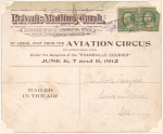 1912 Evansville Courier aviation meet souvenir card