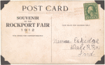 1912 Rockport, Ind. fair grounds aviation exhibition post card