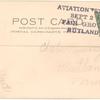 1913 Rutland Vermont Fair Grounds Aviation Meet post card