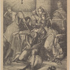 The murder of Rizzio, counsellor to Mary Queen of Scots. From an old engraving. Courtesy of the Old print shop.