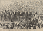 Lord Ripon and Mr. John Morley in Ireland : great home-rule meeting at Leinster Hall, Dublin.