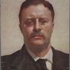 Detail of head of Theodore Roosevelt from the portrait by John Singer Sargent.