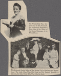 The wonderfully fine, sensitive face of Mrs. Roosevelt. She is generally regarded as being one of the ablest of the recent mistresses of the White House ; The Roosevelt family before it was broken up by marriages and separations. The little chap with his head on his father's shoulder is Quentin, the baby child, who was killed in battle.