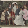 President Roosevelt and his family at Oyster Bay. Quentin. The President. Theodore, Jr. Archie Miss Roosevelt Kermit Mrs. Roosevelt Miss Ethel.