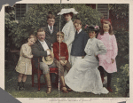 President Roosevelt and his family at Oyster Bay. Quentin. The President. Theodore, Jr. Archie Miss Roosevelt Kermit Mrs. Roosevelt Miss Ethel.