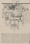 Theodore Roosevelt? standing at a table with several seated men wearing ranching gear and smoking cigars
