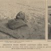 Compilation of images, including at lower left: President Roosevelt modeled in sand on the beach at Atlantic City