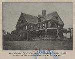 The summer "White House," "Sagamore Hill," residence of President Roosevelt at Oyster Bay.