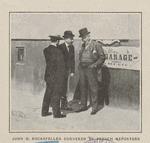 John D. Rockefeller cornered by French reporters