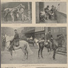 Drawing rations ; Ready for an attack (Oswego Company) ; A wounded horse ; The main signal-tower ; Captain Roe and Lieutenant Bridgeman (Troop A) ; Getting ready for dinner ; [?] served out.