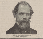 The united cities. May 24, 1883. New York. Franklin Edson, Mayor of New York ; John A. Roebling, first engineer ; Seth Low, Mayor of Brooklyn.