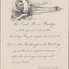 Invitation to reception at the home of Col. & Mrs. Washington A. Roebling following opening ceremony of The East River Bridge.