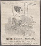 Mary Cecil Rogers, better known as "The beautiful cigar girl," found murdered at Hoboken on Wednesday, July 28th 1841.