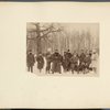 A group of military and civilian people in a sledge