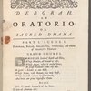 Deborah. An oratorio: or sacred drama. As it is perform'd at the King's Theatre in the Hay-Market.