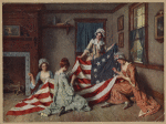 Sewing the American flag