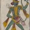 Green monkey-faced figure, Hanuman?