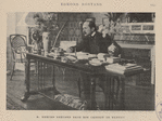 M. Edmond Rostand dans son cabinet de travail.