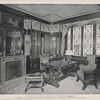 Cabinet de travail empire de M. Edmond Rostand la décorations et l'ameublement on été dessinés et exécutés par M.J. Maubert, 28 bis, avenue de l'Opéra, Paris.