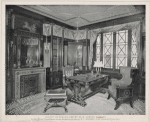Cabinet de travail empire de M. Edmond Rostand la décorations et l'ameublement on été dessinés et exécutés par M.J. Maubert, 28 bis, avenue de l'Opéra, Paris.