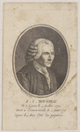 J.J. Rousseau. Né à Genéve le 4 Juillet 1712. Mort à Ermenonville le 2 Janvr. 1778 déposé le 4 dans l'Isle Peupliers